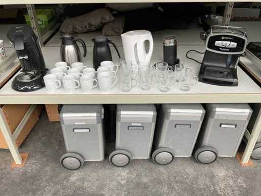 Zespresso Turbotronic Koffiemachine, waterkoker en glazen