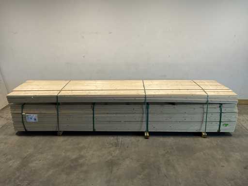 Fichtendiele gehobelt Nut und Feder 420x9,5x1,8 cm (150x)