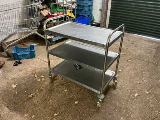 Stainless steel kitchen trolley