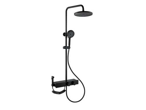 Set de douche thermostatique à effet pluie en surface Mawialux - Affichage numérique 