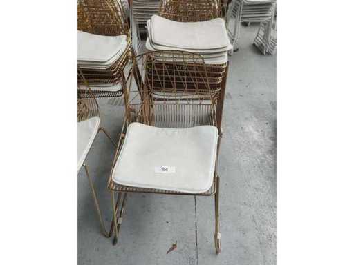 9x chair gold + cushion (9x)