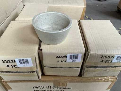 Fair Trade kom keramiek mat beige Piet Hein Eek +/- Ø11 cm (125x)