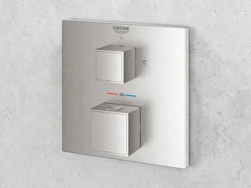 Grohe Grohterm Cube Termostatico con valvola integrata 2 funzioni parte di costruzione in superacciaio