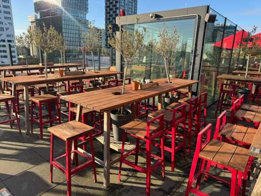 Cabine - Terasă, masă de bar cu 10 scaune