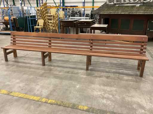 Hardwood patio bench