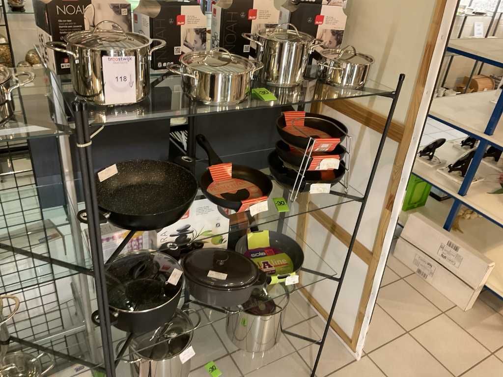 Various cooking pots and pans (14x)