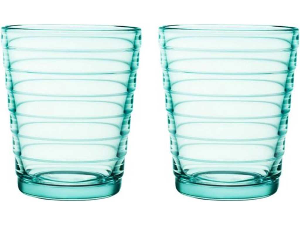 Iitala Glass Aino Aalto Sticlă - 0,22 l Apă Verde - 2 bucăți (3x)