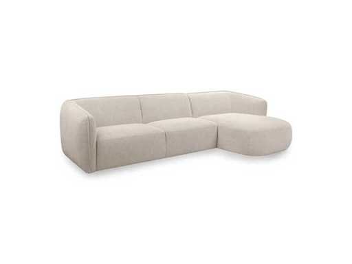 fonQ- by fonQ Soft Corner Sofa z szezlongiem po prawej stronie – naturalny melange – zestaw sofy