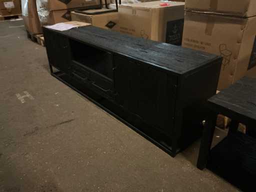 Gigameubel Pure black TV furniture