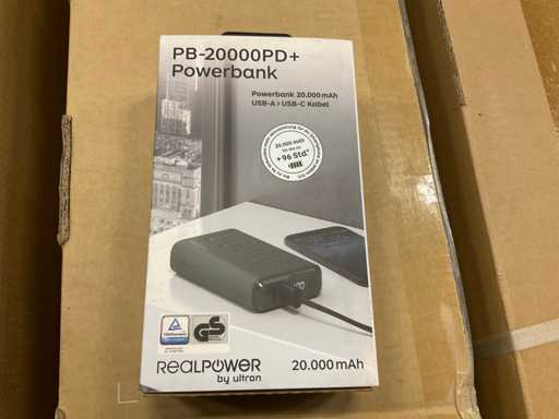 Realpower PB-20000PD+ Powerbanks (5x)
