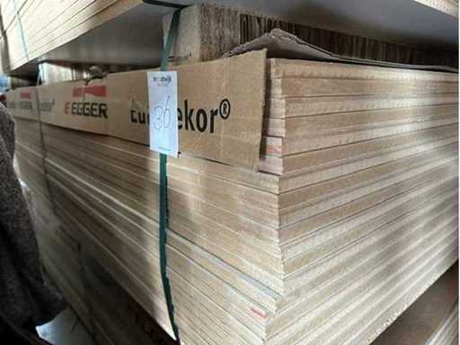 Mdf 1950 x 2070 x 16 mm. Eichenweiß mit Maserung (25x)