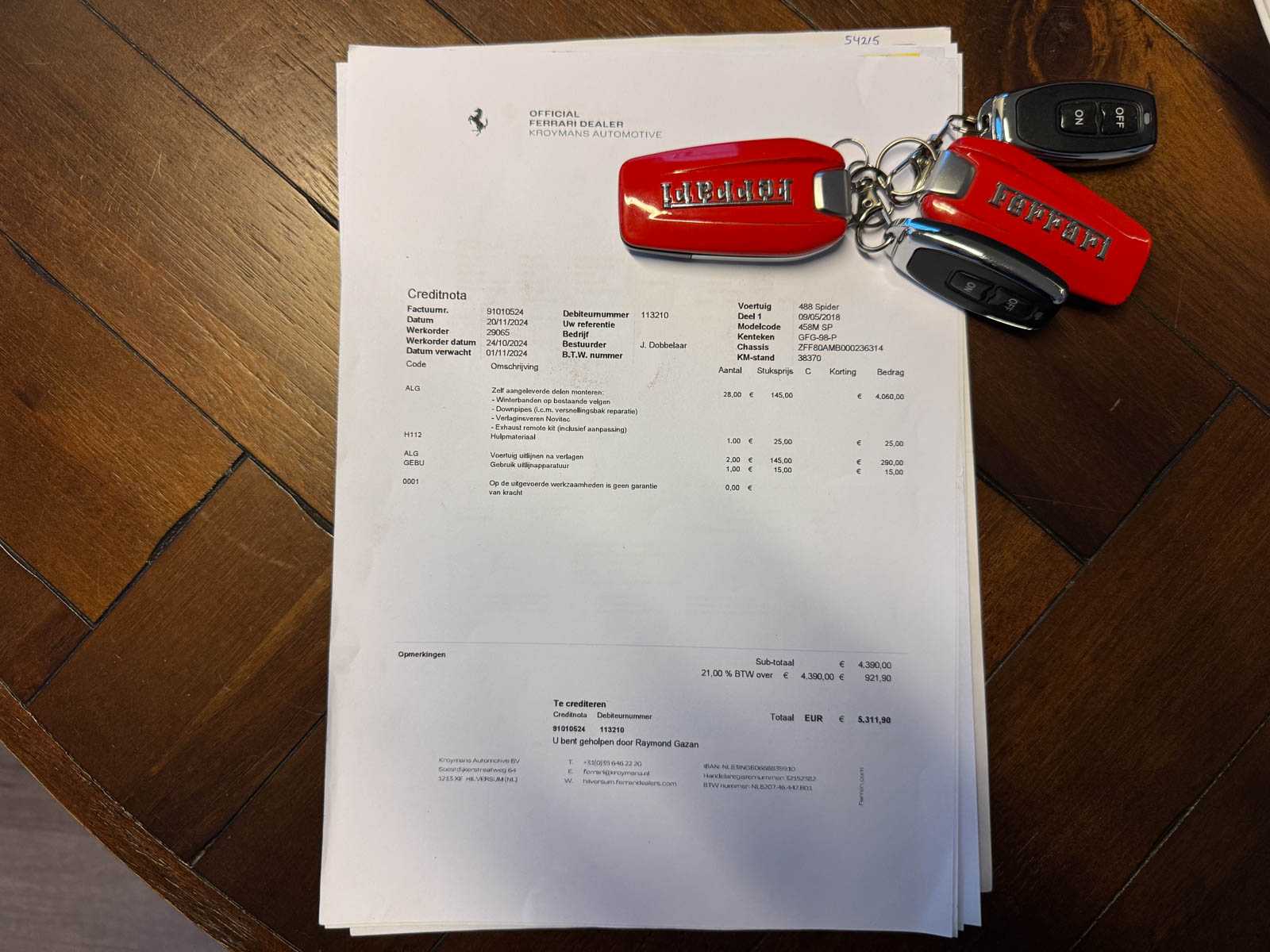 Ferrari 488 Spider HELE 3.9 V8 -Full Carbon- 670pk 2018