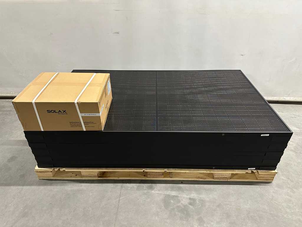 AEG - Set mit 10 komplett schwarzen Solarmodulen (375 Wp) mit Solax 3.6 Wechselrichter (1-phasig)