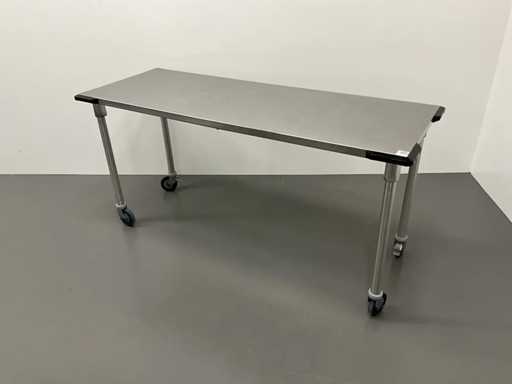 Mobiele RVS werktafel