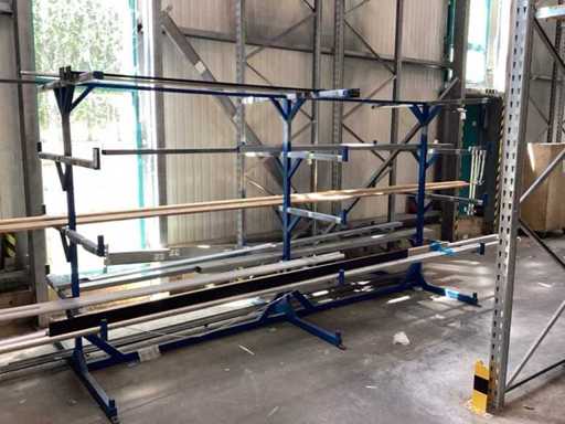 Tragarmregal 400cm lang, 200cm tief, 220cm hoch - 5 Etagen - 2seitig ohne Inhalt