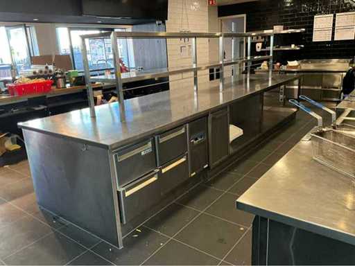 Insulă de bucătărie din oțel inoxidabil