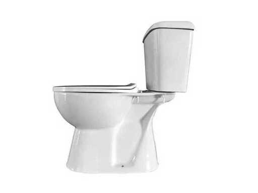 Standing WC White toilet 4-in-1 set incl. S-trap