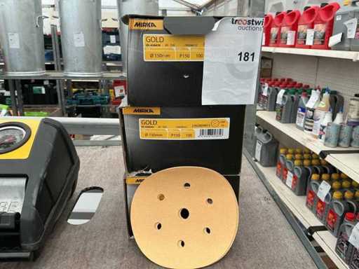 Mirka Gold P 150 Velcro Schleifscheiben 150 mm (300x)