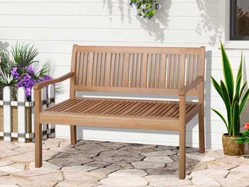 Banc de jardin 2 places en bois Banquette jusqu’à 200 kg