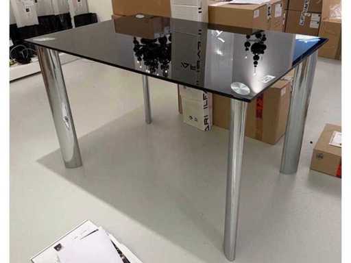 Dining room table with glass top