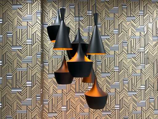 Beliani Carson - 9 pezzi - lampada a suspense in alluminio