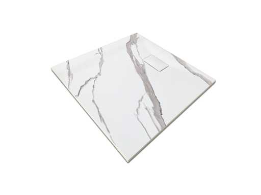 Mawialux douchebak 90x90cm - Wit marmer