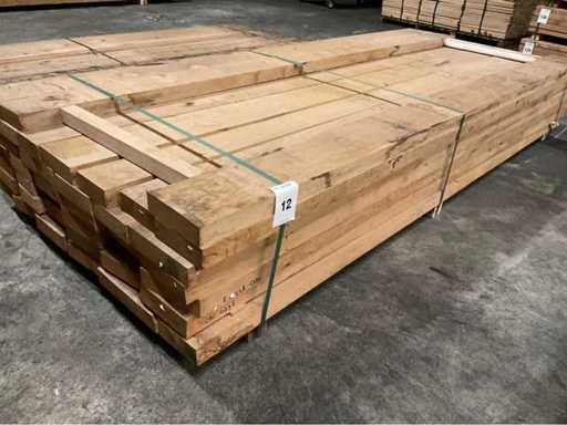 Europees eiken planken geschaafd 48 mm ca. 0,816 m³