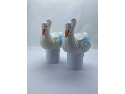 *NOU* Piscină plutitoare de dozator de clor, Design Dispenser Swan (43 de unități)