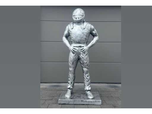 Pilote de course Argent H160cm