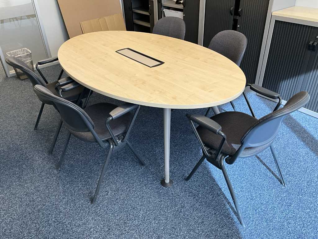 Conference table + 5x conference chair