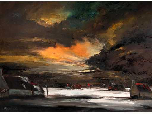 Paul Permeke - Winter evening - oil on canvas - 130x175 cm