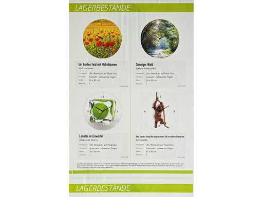 ARTLAND Stock rimanente Orologi da parete in vetro, Orologi a motivi