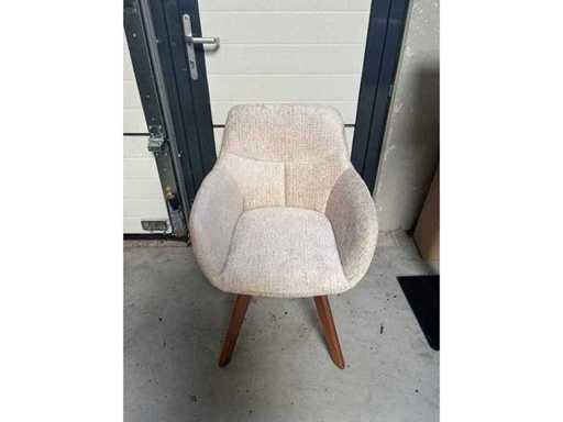 Chair fabric with wooden legs