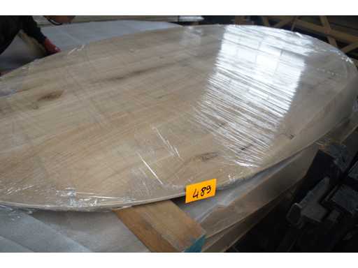 1x Blat de mas? din stejar masiv 2m40 oval