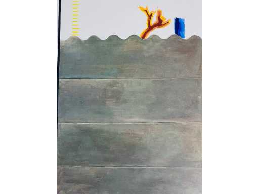 Roger Raveel - betonmuur na regen - offset