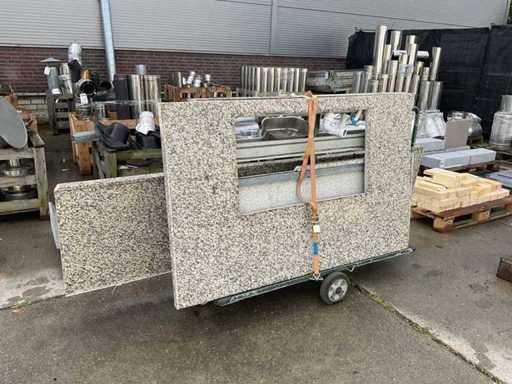 Unitate de colț a blatului cu insulă