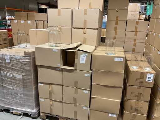 Horse copper Batch of glass vases