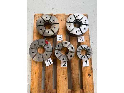 5 placas frontales - SET - Diversas piezas, herramientas y accesorios