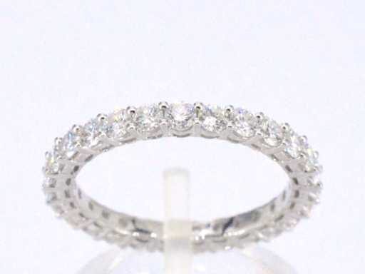 Witgouden alliance ring met briljant geslepen diamant