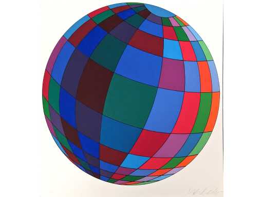 Victor Vasarely - Globe Folklore Planeet