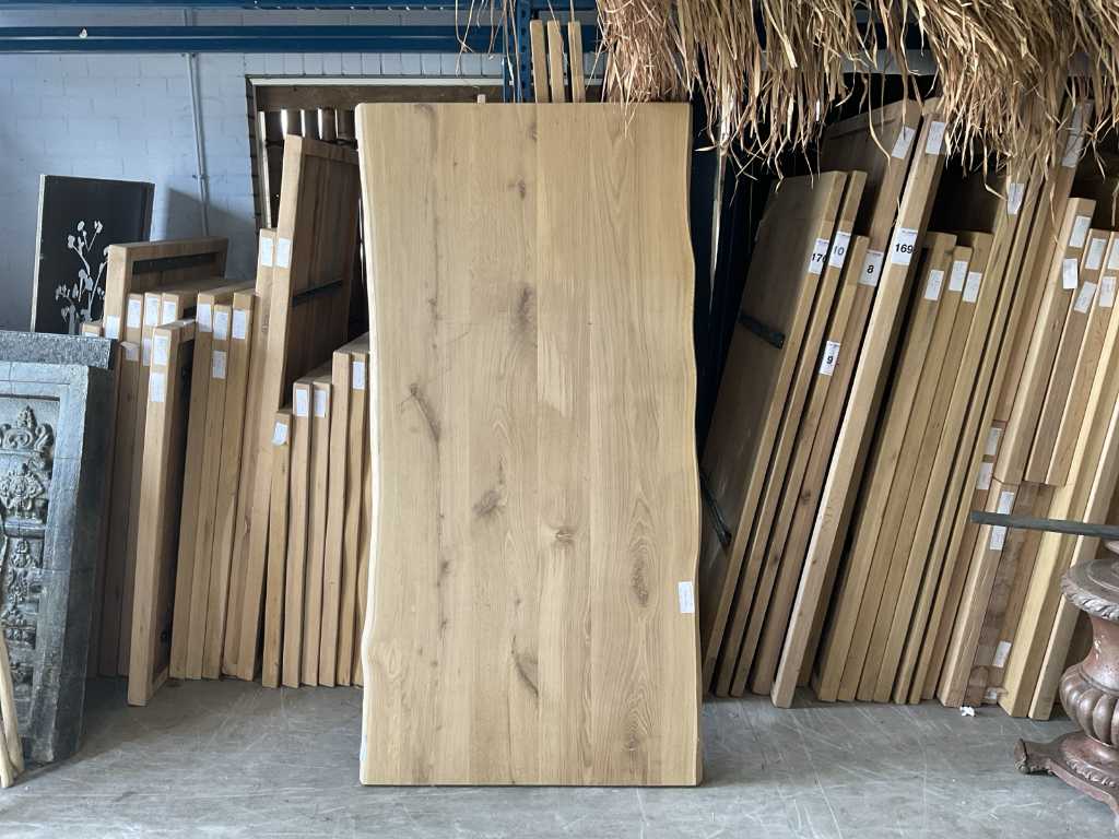 Piano tavolo in tronco di quercia 200x100 cm