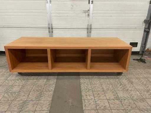 Mobilier pentru televizor mobil cu furnir de cireș