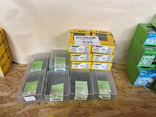 14 boxes of plugs; Nails