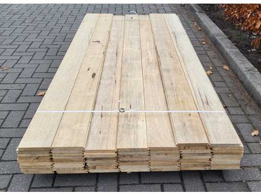 20m2 afrykański dąb o wymiarach 18 x 140 mm, długość 240 cm (60x) 