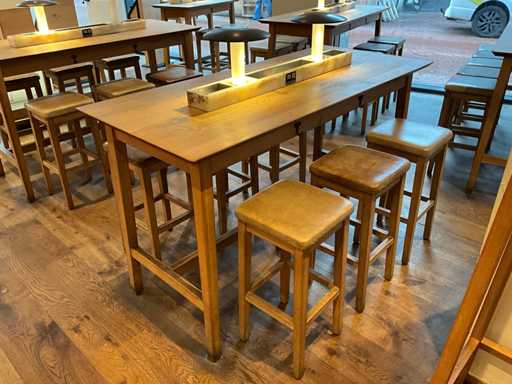 Hutten - Bartafel met marmeren opbouw & verlichting