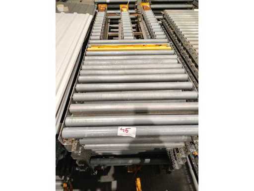 - 25MB - Galvanized roller conveyor system with a pallet locking system