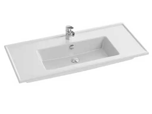 Wastafeltop 101x46cm Slijpsteen Wit - Jacob Delafon