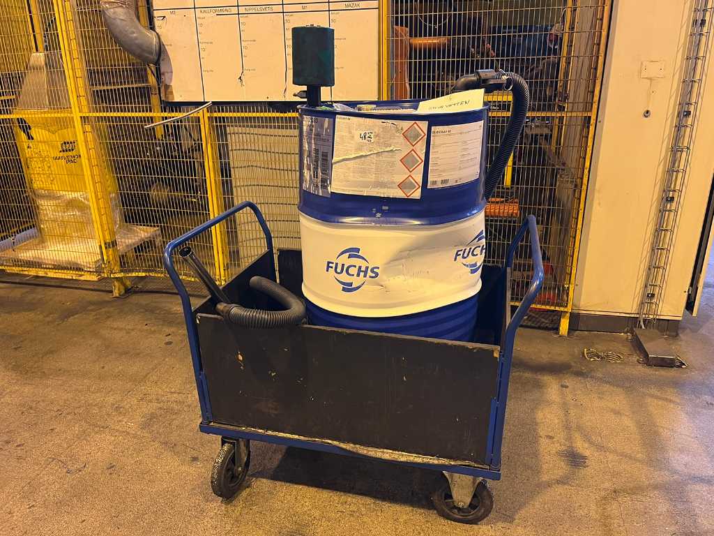 Fuchs  Glideway 68 Trolley with oil barrel