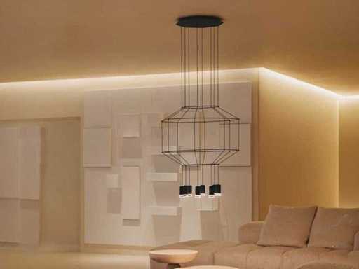 Vibia wireflow chandelier black