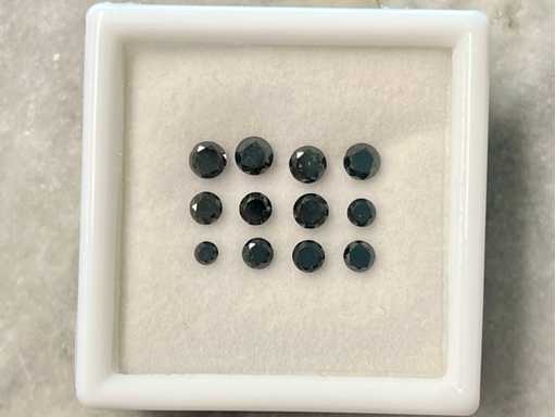 Zwarte diamant 2.04 carat gecertificeerd